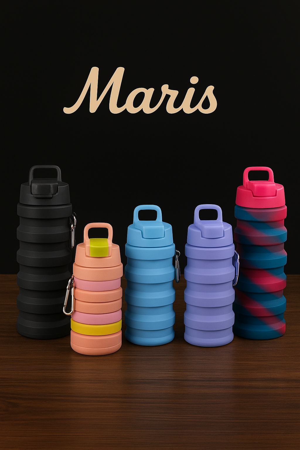 Bouteille Pliable en Silicone Réutilisable, Compacte et Écologique