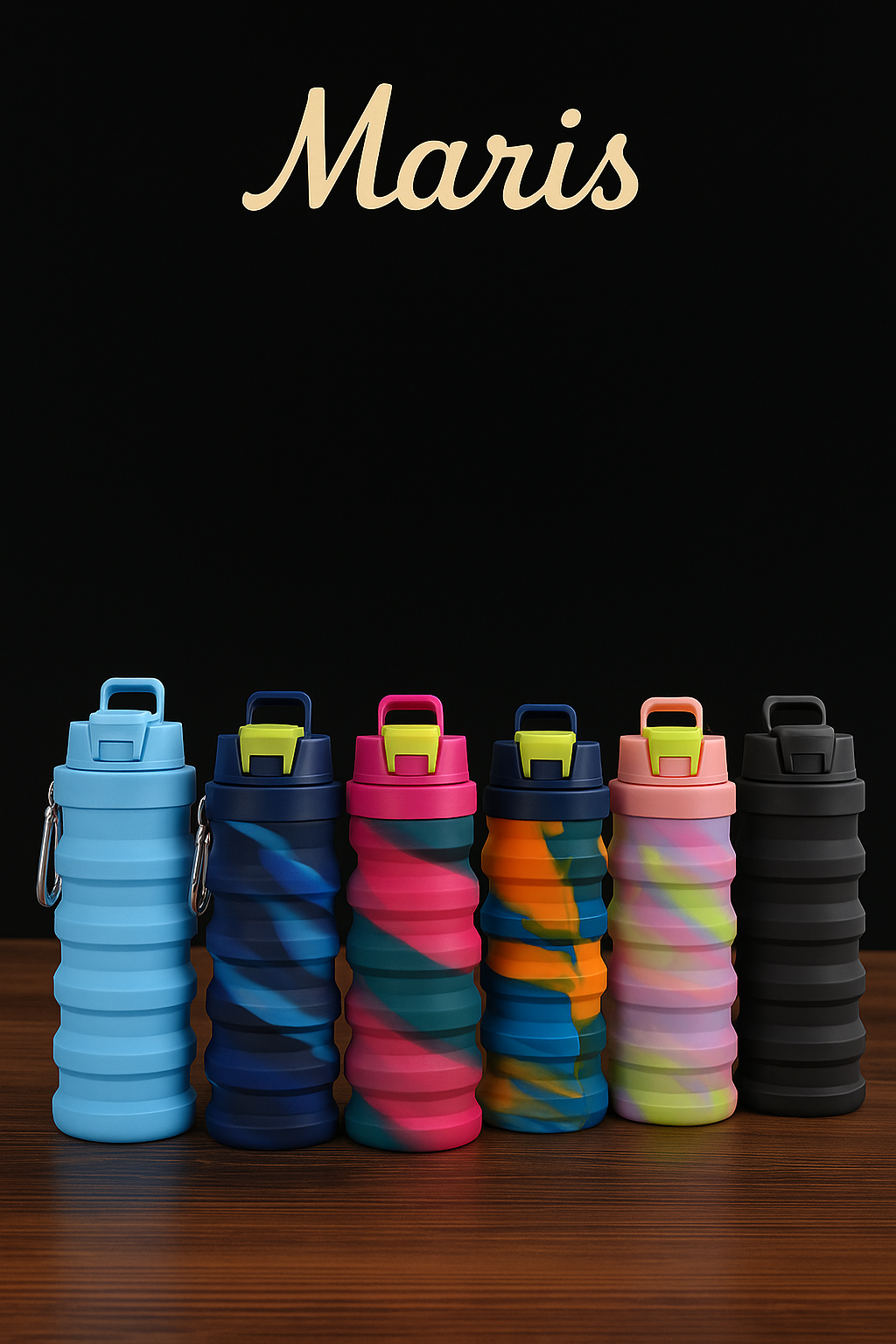 Bouteille Pliable en Silicone Réutilisable, Compacte et Écologique