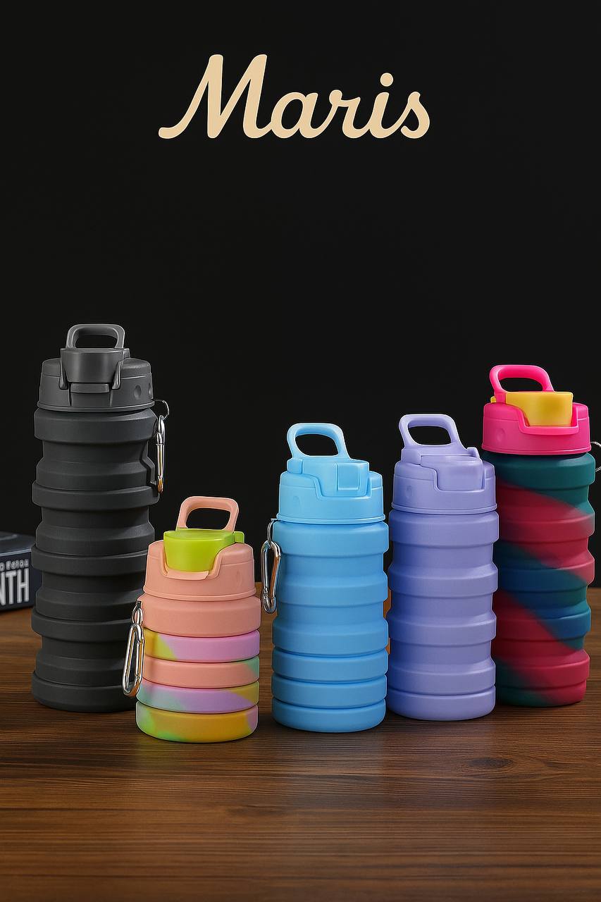 Bouteille Pliable en Silicone Réutilisable, Compacte et Écologique